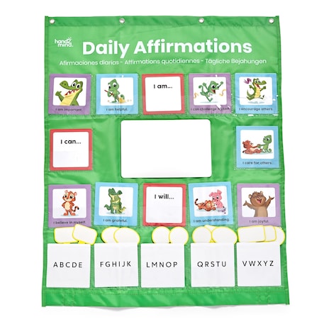 Hand2Mind Daily Affirmations Pocket Chart 95378